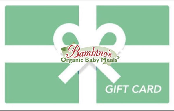 Organic baby infant food bambinos baby food gift card