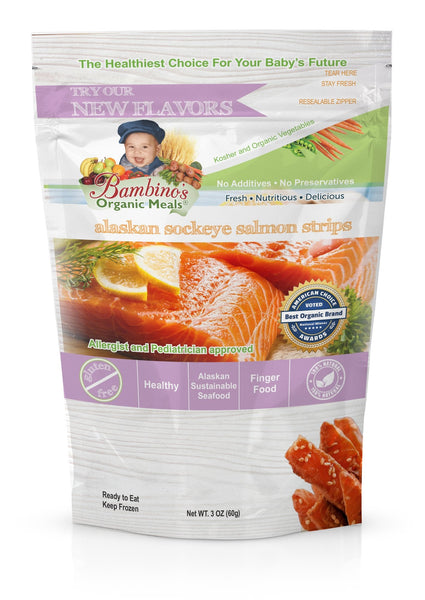 Sockeye Salmon Strips package
