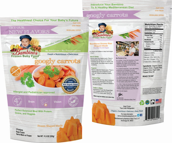 bambinos-frozen-baby-food-googly-carrots-frozen-shaped-meals front and back of package