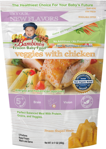 Bambinos Baby Food Frozen Star Shaped Meals - Veggies with Chicken best organic pure alaskan vegetables alaska subscription to your home